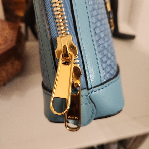 Gucci MINI HORSEBIT 1955 HANDBAG IN BLEU - Picture 6 of 17